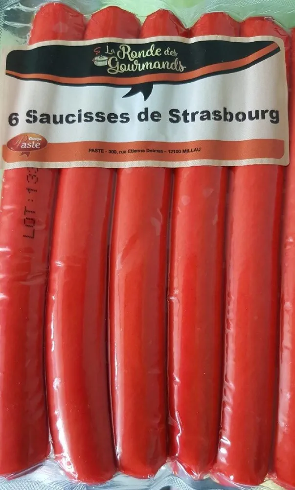 6 saucisses de strasbourg