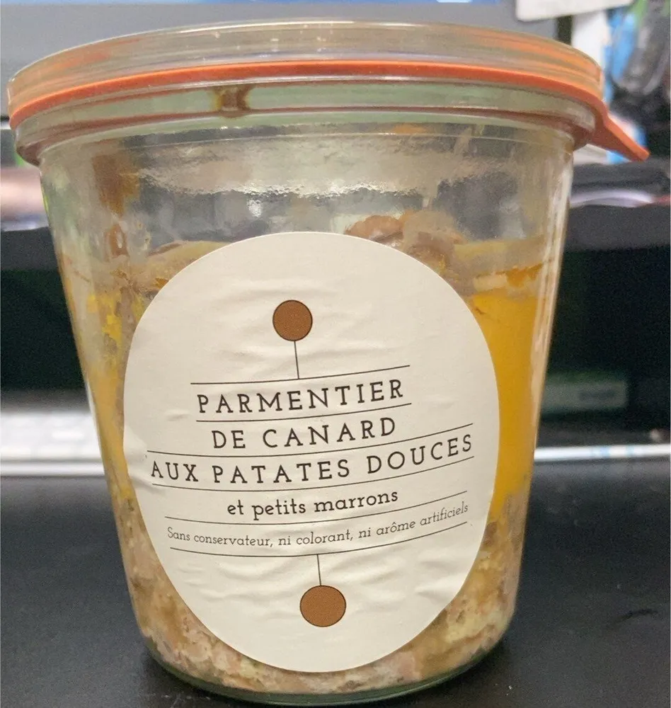 Parmentier de canard aux patates douces et petits marrons