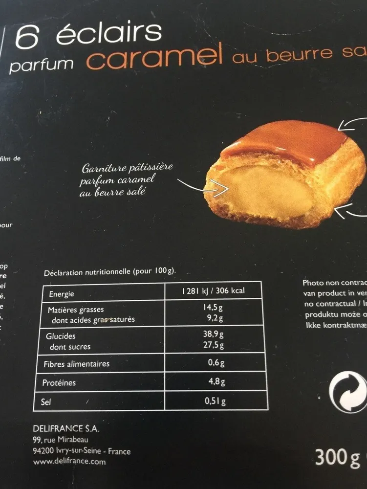 Eclairs parfum caramel au beurre salé