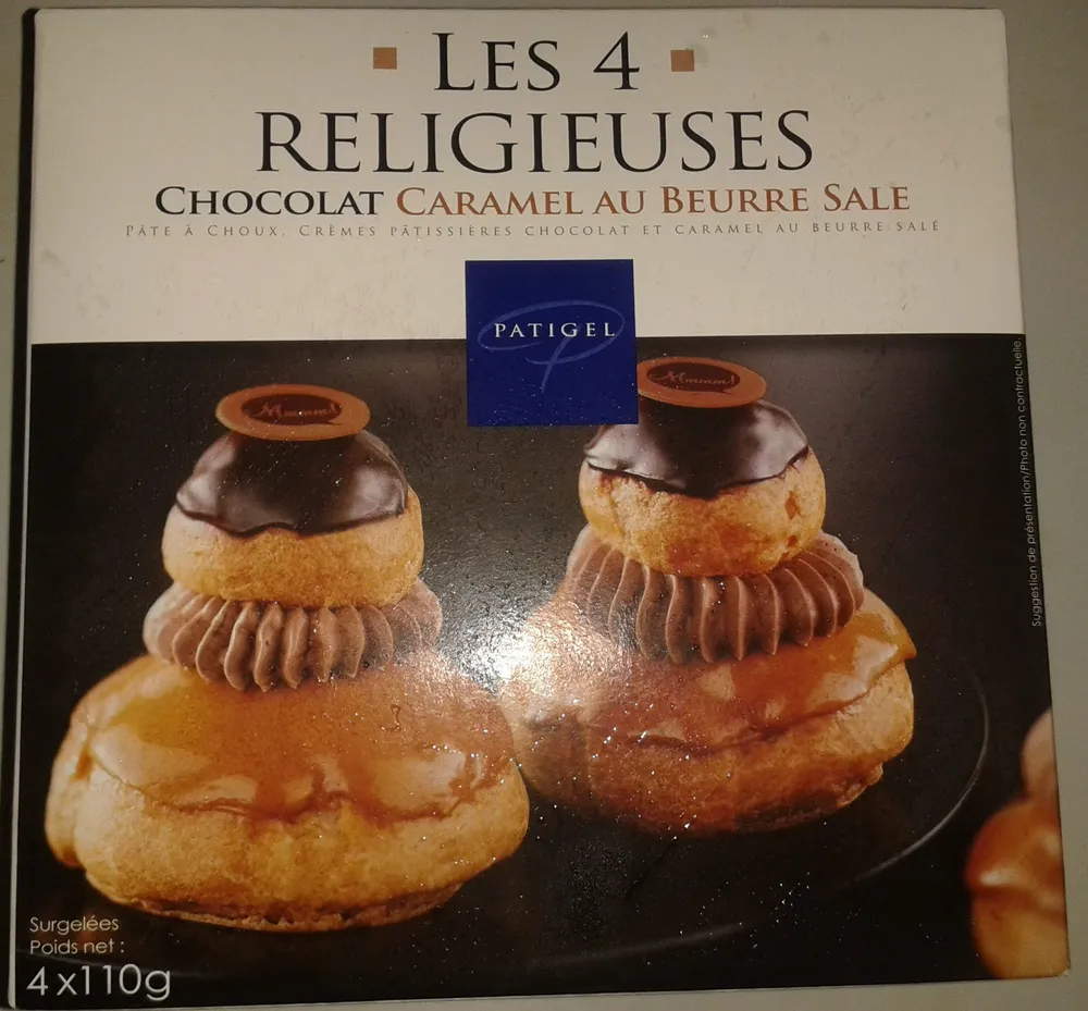 Les 4 Religieuses Chocolat, Caramel au Beurre Salé