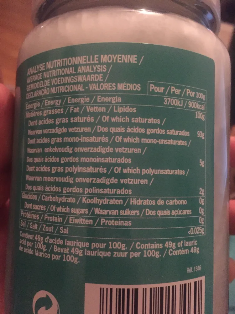 Huile vierge de noix de coco