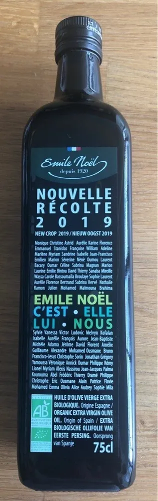 Huile d'olive vierge extra biologique emile noel