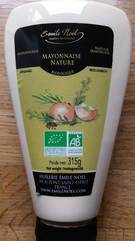 Mayonnaise nature biologique