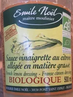 Sauce vinaigrette au citron allemégée en matière grasse