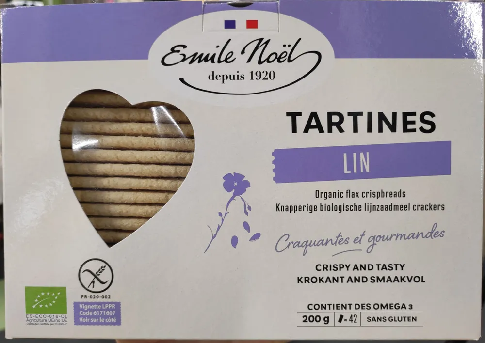 Tartine bio craquantes au lin