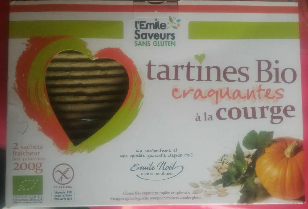 Tartines Bio Craquantes à la Courge