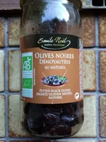 Olives noires dénoyautées au naturel