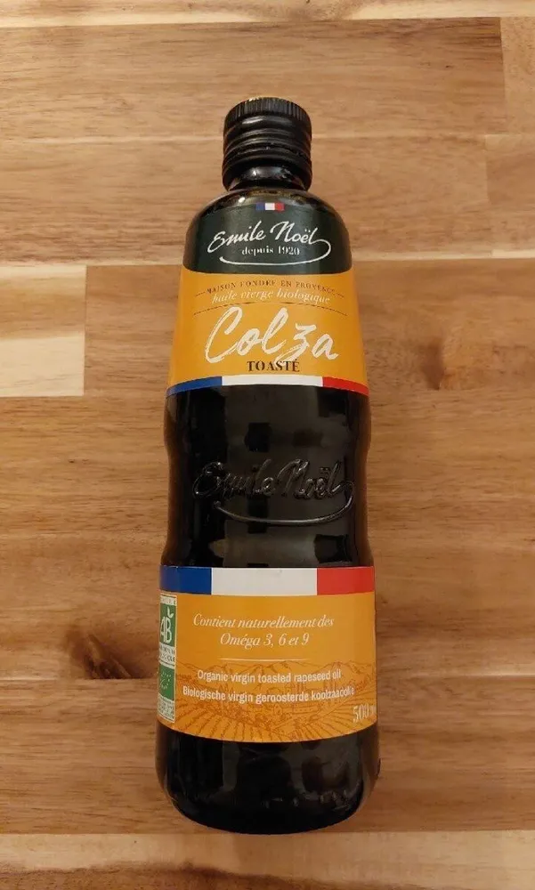 Huile vierge biologique de colza toasté