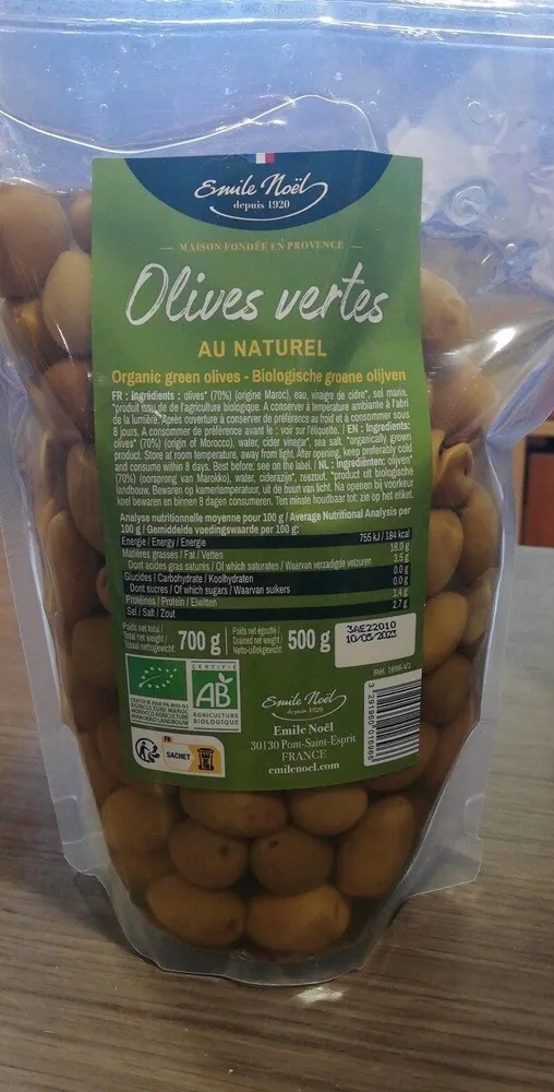 Olives vertes au naturel