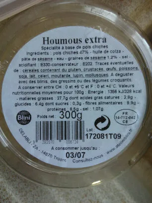 Houmous extra