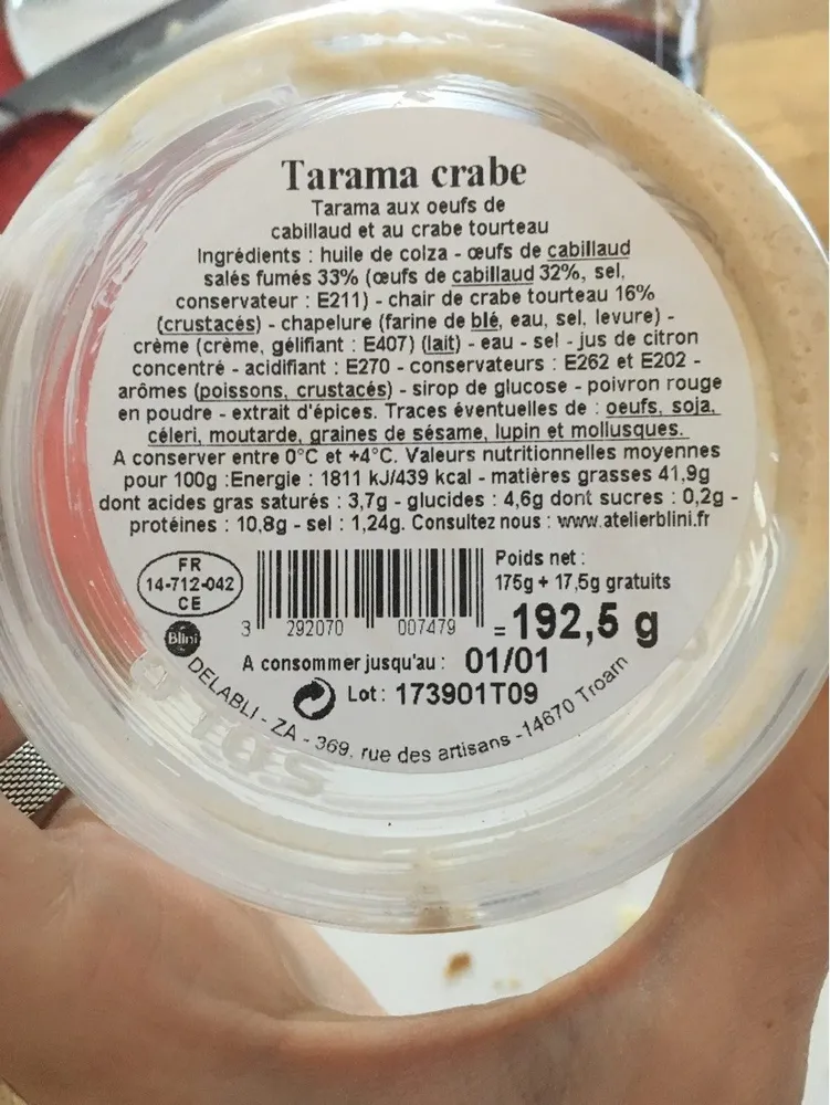 Tarama crabe