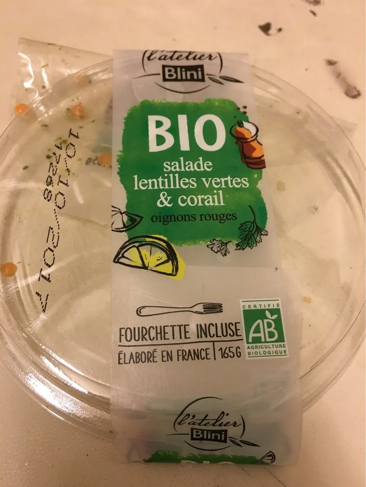Salade lentilles vertes et corail