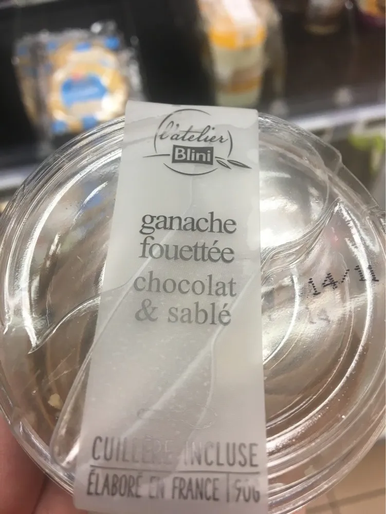 Ganache fouettee chocolat et sablé