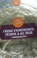 Caviar d'aubergine sésame et ail rose