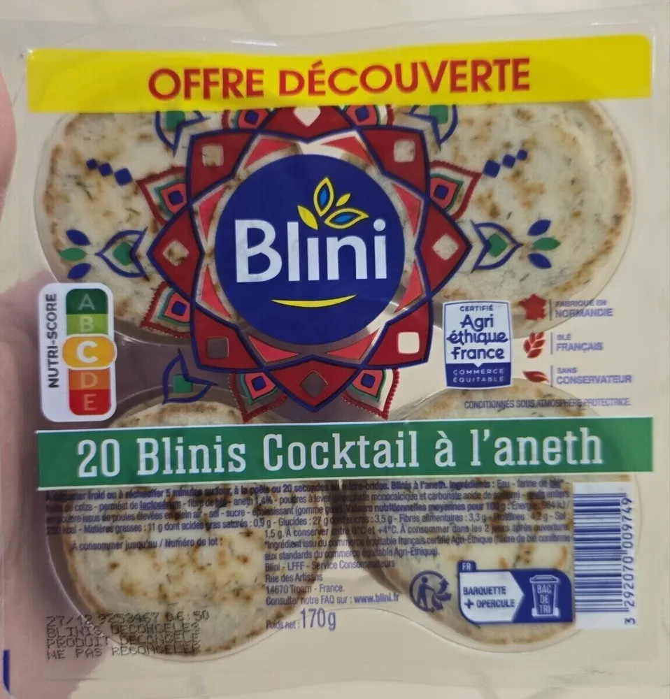 Blinis Coktail à l'aneth