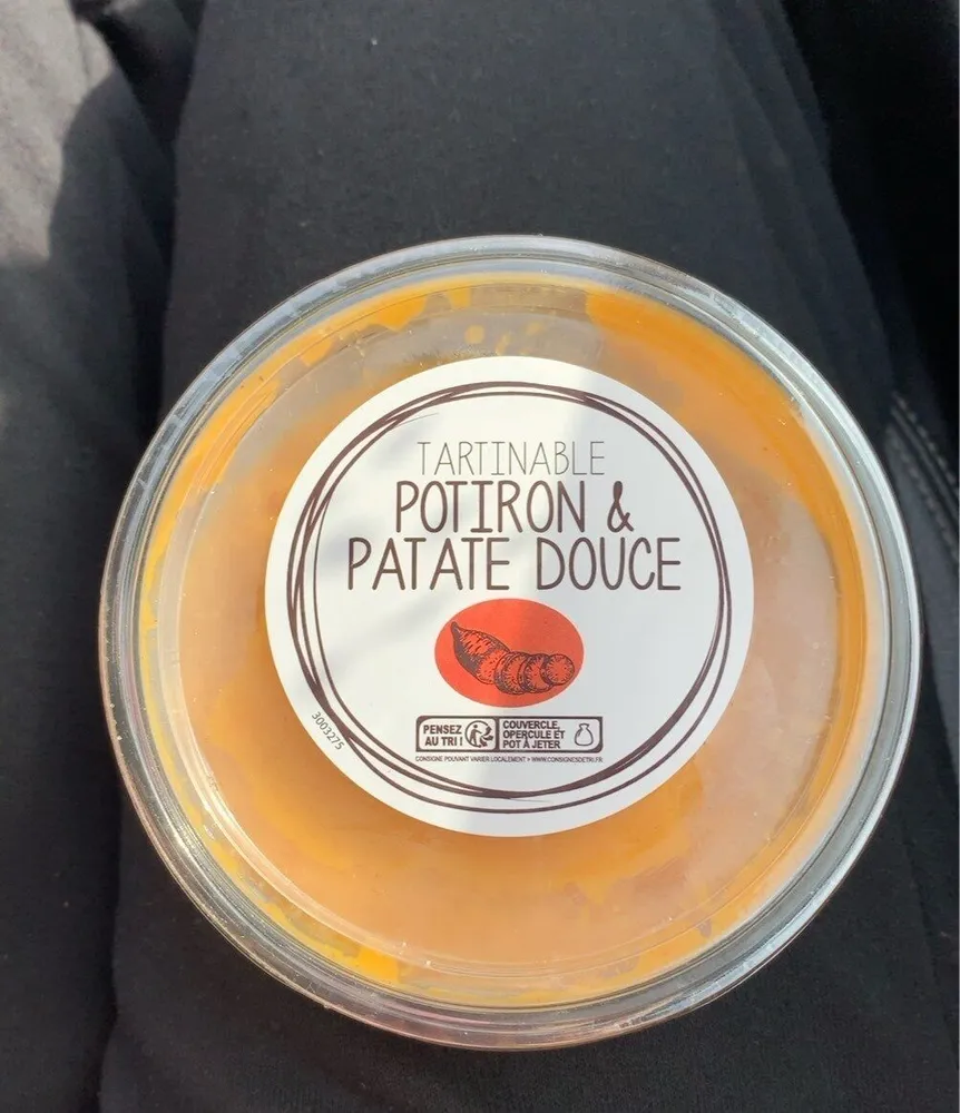 Tartinable de poitiron et patate douce