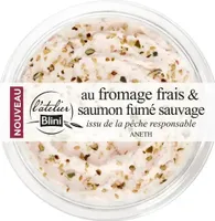 Fromage frais et saumon fumé sauvage