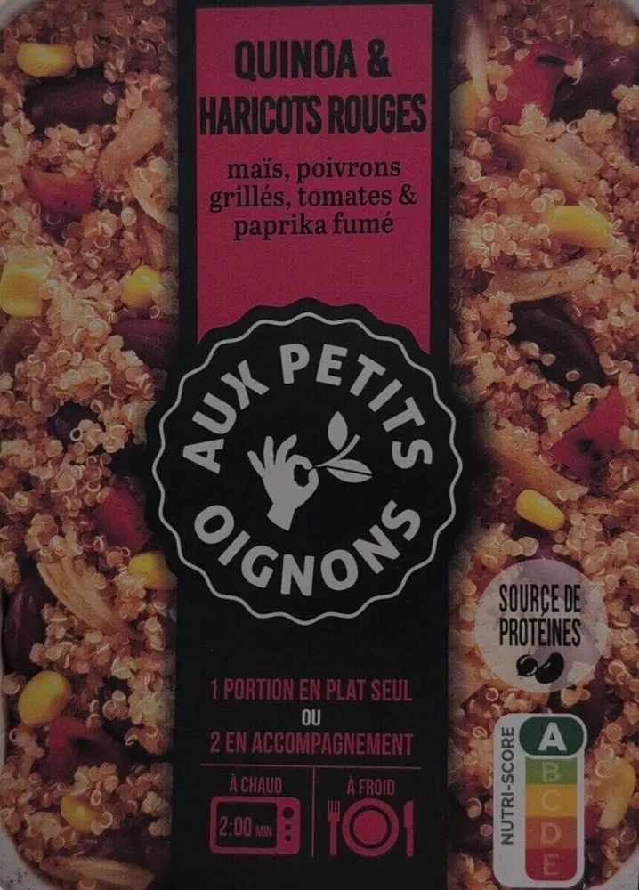 QUINOA & HARICOTS ROUGES maïs, poivrons grillés, tomates & paprika fumé