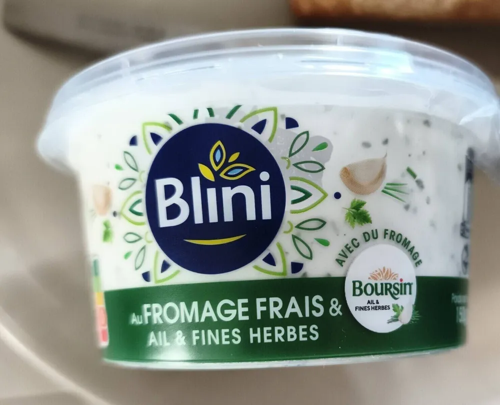 Blini au fromage frais & ail et fines herbes