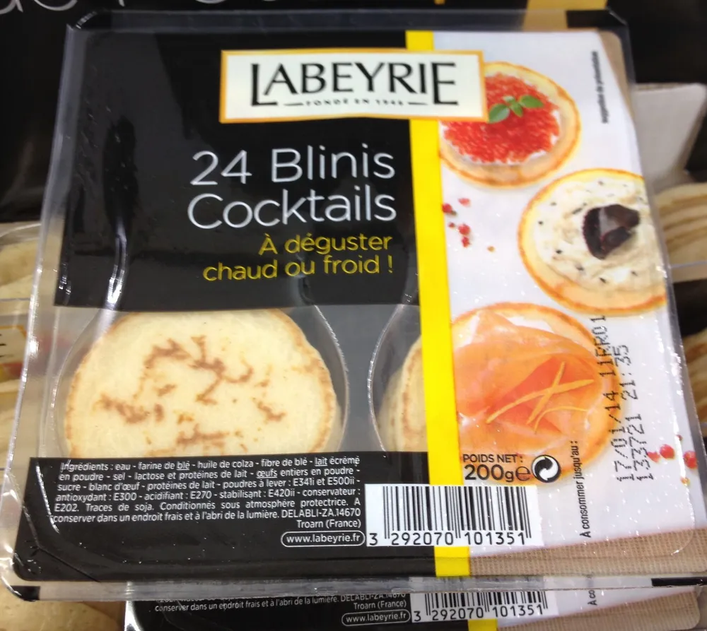 24 blinis cocktail