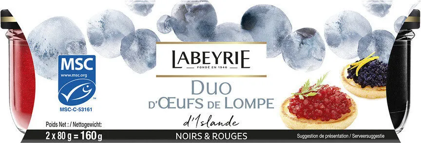 Labeyrie duo rouge & noir œufs de lompe