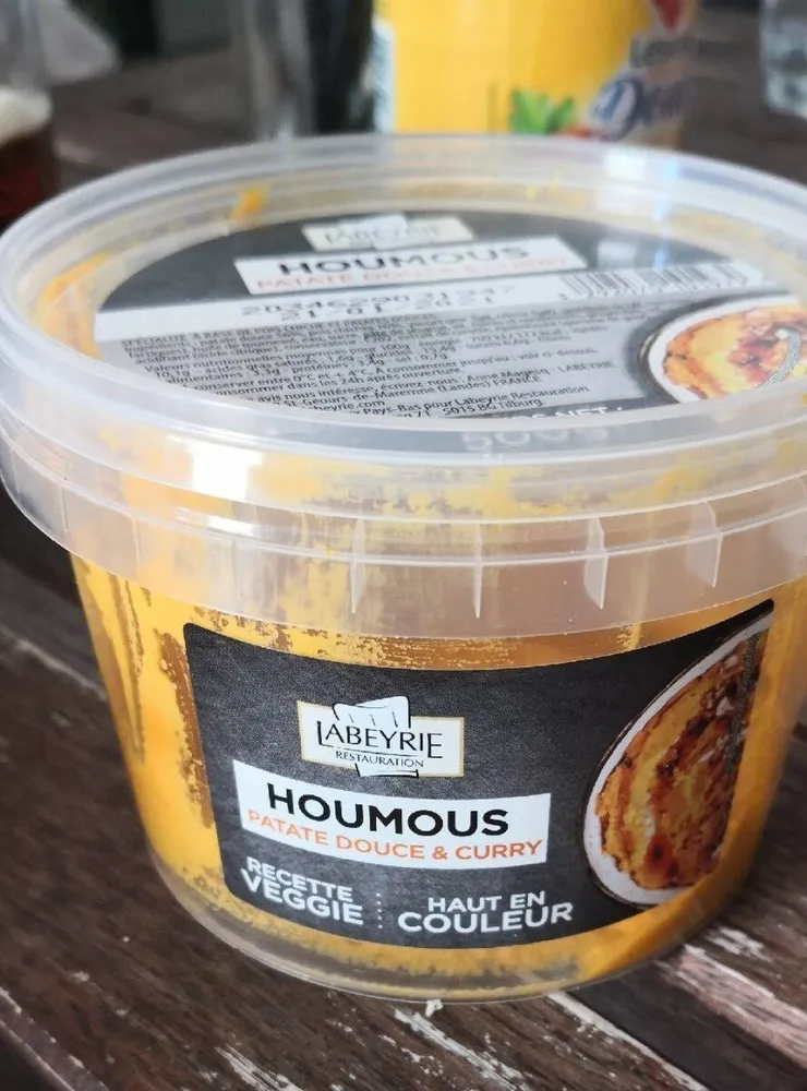 houmous patates douce et curry