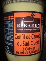 Confit de canard du Sud Ouest au sel de Guerande BIRABEN, 2 cuisses