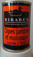 Cèpes jambes et morceaux cuisinés à l'huile