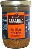 Biraben lentilles cuisinees