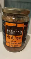 Ris de Veau Sauce au foie gras de canard et aux cèpes