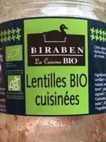 Lentilles BIO cuisinées