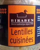 Lentilles cuisinées