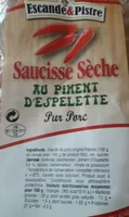 Saucisse sèche au piment d'espelette
