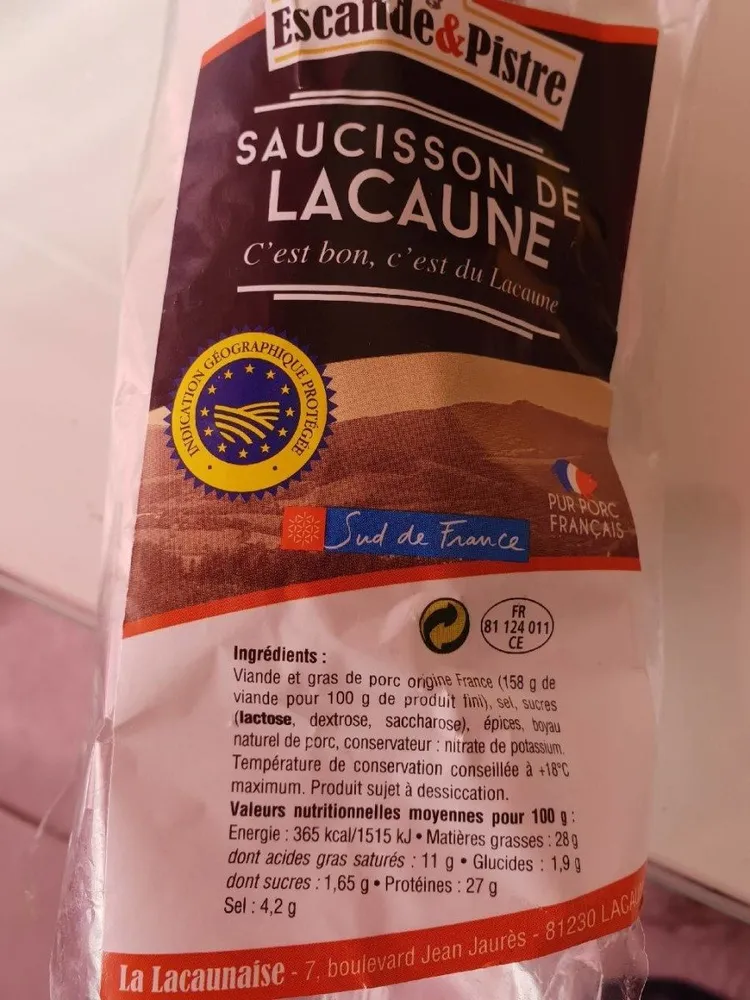 Saucisson de lacaune