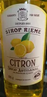 Sirop de citron Rieme