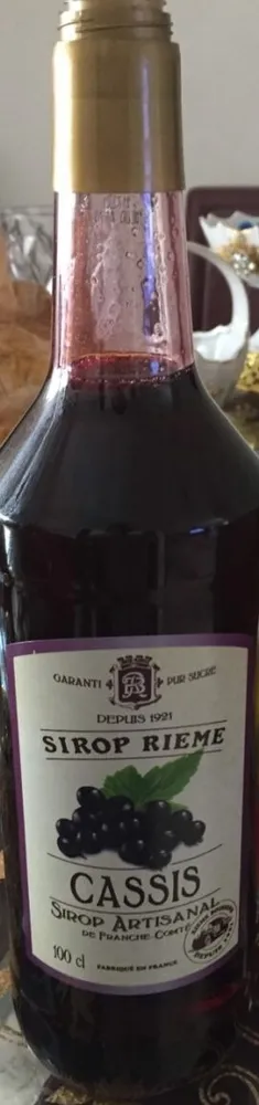 Sirop de cassis garanti pur sucre