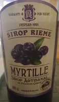 Rieme sirop de myrtille