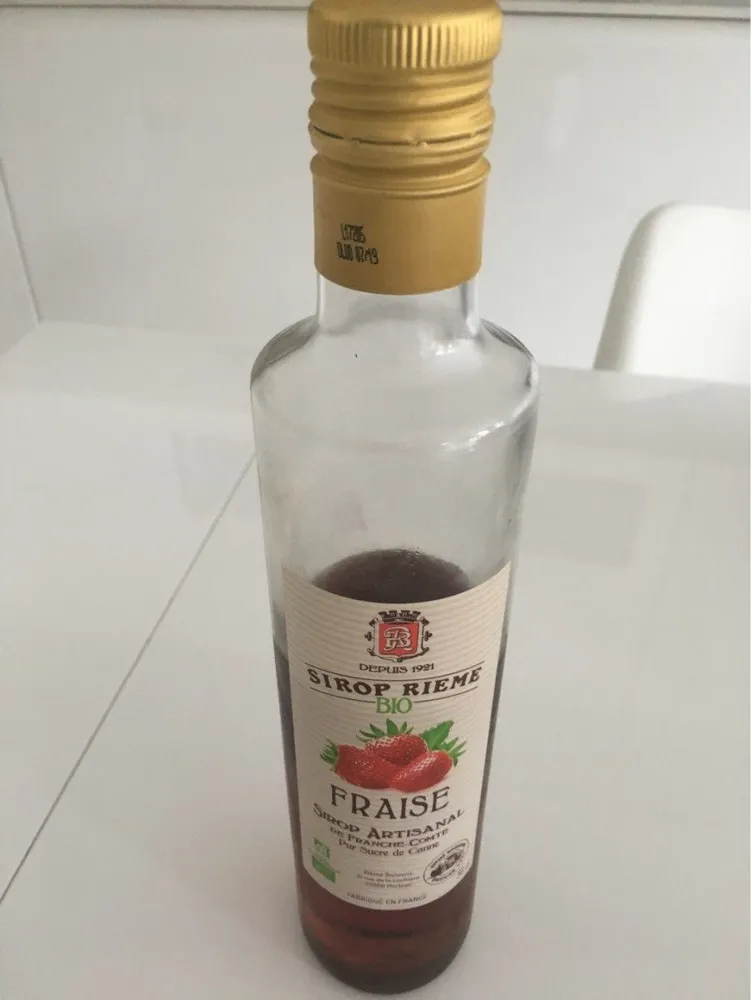 Sirop de fraises bio