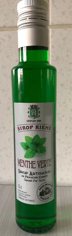Sirop menthe verte