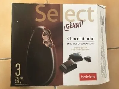 Crème glacée sélect géant chocolat noir