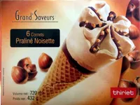 6 cornets praliné noisette