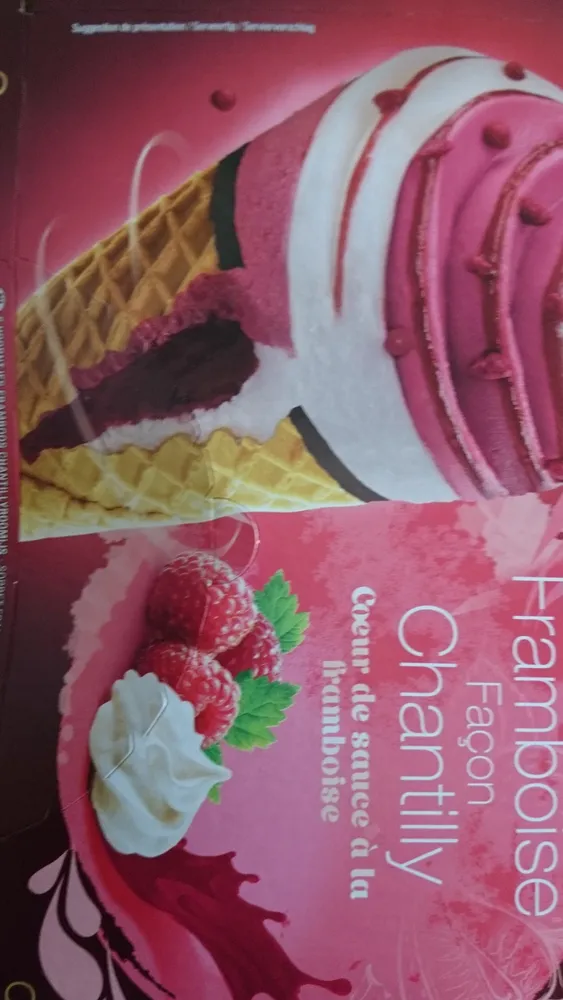 Cornets Exalto framboise façon chantilly