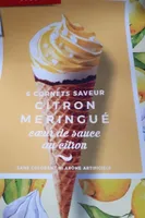 Cornet saveur citron meringué