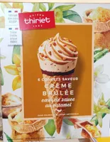 Cornets saveur crème brûlée, cœur de sauce au caramel