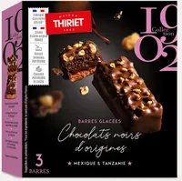 3 Barres glacées chocolats noirs d'origine