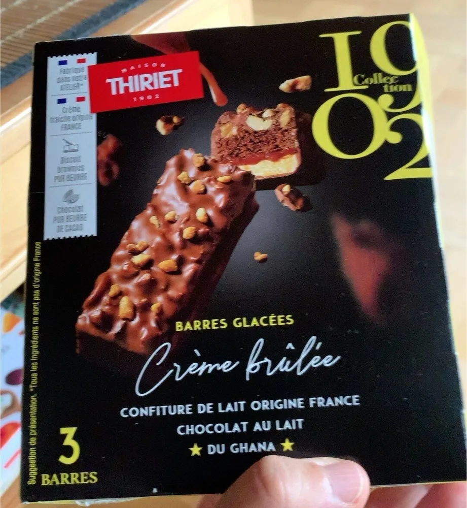 Barre glacee creme brulee