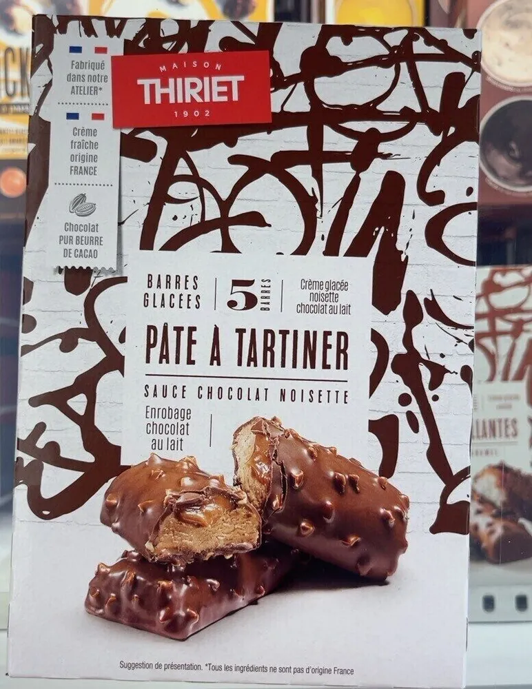 Barres glacees pate à tartiner