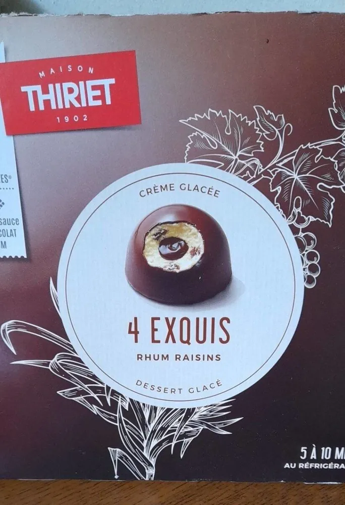 4 exquis dessert glacé.