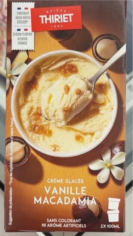 2x100ml crème glacée vanille macadamia