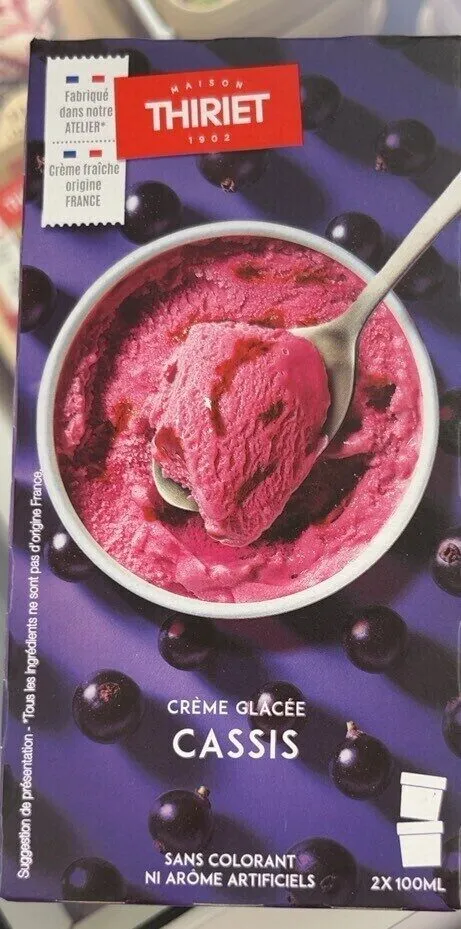 2x100ml crème glacée cassis